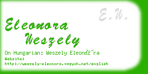 eleonora weszely business card